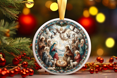 Round Christmass Ornament PNG Product Image 1
