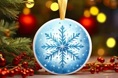 Round Christmas Ornament Sublimation|Clipart Product Image 1