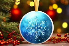 Round Christmas Ornament Sublimation|Clipart Product Image 1
