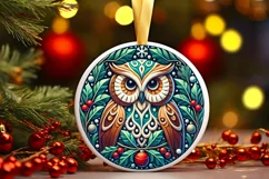 Round Christmas Ornament Sublimation|Clipart Product Image 2