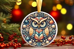Round Christmas Ornament Sublimation|Clipart Product Image 2