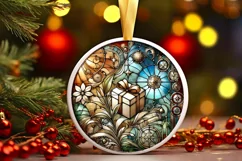 Round Christmas Ornament Sublimation|Clipart Product Image 2