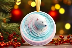 Round Christmas Ornament Sublimation|Clipart Product Image 1