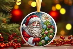 Round Christmas Ornament Sublimation|Clipart Product Image 2