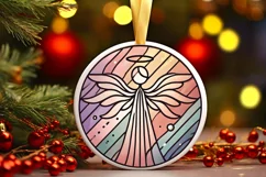 Round Christmas Ornament Sublimation|Clipart Product Image 2