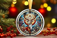 Round Christmas Ornament Sublimation|Clipart Product Image 2
