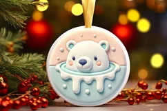 Round Christmas Ornament Sublimation|Clipart Product Image 2
