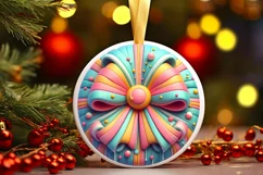 Round Christmas Ornament Sublimation|Clipart Product Image 2