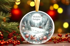 Pastel Holiday Delights Scene PNG Product Image 1