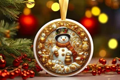 Round Christmas Ornament Sublimation|Clipart Product Image 2