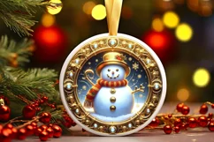 Round Christmas Ornament Sublimation|Clipart Product Image 2