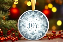 Round Christmas Ornament Sublimation|Clipart Product Image 3