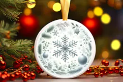 Round Christmass Ornament PNG Product Image 1