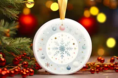 Round Christmass Ornament PNG Product Image 1