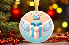 Round Christmas Ornament Sublimation|Clipart Product Image 1