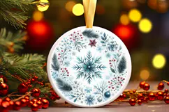 Round Christmass Ornament PNG Product Image 1