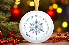 Round Christmass Ornament PNG Product Image 1