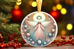 Round Christmas Ornament Sublimation|Clipart Product Image 2