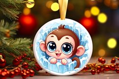 Round Christmas Ornament Sublimation|Clipart Product Image 1