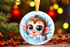 Round Christmass Ornament PNG Product Image 1