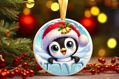 Round Christmas Ornament Sublimation|Clipart Product Image 1