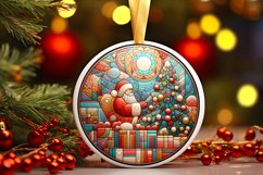Round Christmas Ornament Sublimation|Clipart Product Image 1