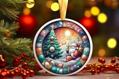Round Christmas Ornament Sublimation|Clipart Product Image 1