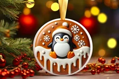Round Christmas Ornament Sublimation|Clipart Product Image 2