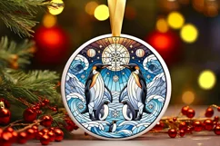 Round Christmas Ornament Sublimation|Clipart Product Image 2