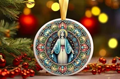 Round Christmas Ornament Sublimation|Clipart Product Image 2