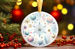 Round Christmass Ornament PNG Product Image 1