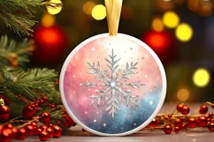 Round Christmas Ornament Sublimation|Clipart Product Image 3