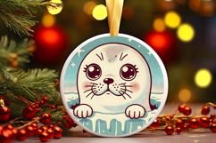 Round Christmass Ornament PNG Product Image 1