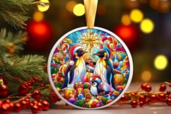 Round Christmas Ornament Sublimation|Clipart Product Image 1