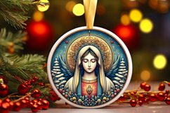 Round Christmas Ornament Sublimation|Clipart Product Image 1