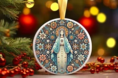 Round Christmas Ornament Sublimation|Clipart Product Image 1