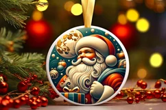 Round Christmas Ornament Sublimation|Clipart Product Image 1