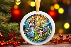 Round Christmas Ornament Sublimation|Clipart Product Image 2