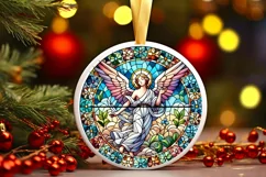 Round Christmas Ornament Sublimation|Clipart Product Image 2