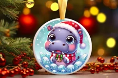 Round Christmas Ornament Sublimation|Clipart Product Image 2