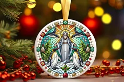 Round Christmas Ornament Sublimation|Clipart Product Image 2