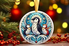 Round Christmas Ornament Sublimation|Clipart Product Image 2