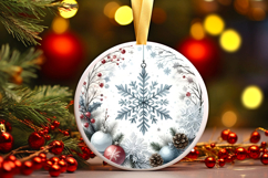 Round Christmass Ornament PNG Product Image 1