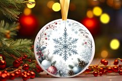 Round Christmas Ornament Sublimation|Clipart Product Image 3