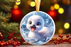 Round Christmas Ornament Sublimation|Clipart Product Image 1