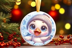 Round Christmas Ornament Sublimation|Clipart Product Image 2