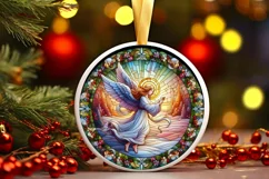 Round Christmas Ornament Sublimation|Clipart Product Image 2