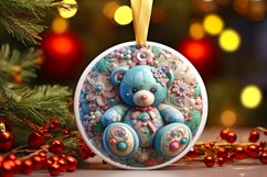Round Christmas Ornament Sublimation|Clipart Product Image 1
