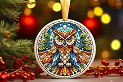 Round Christmas Ornament Sublimation|Clipart Product Image 2