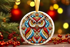 Round Christmas Ornament Sublimation|Clipart Product Image 2